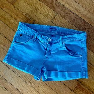 Beautiful Turquoise Hudson Denim Shorts Size 25